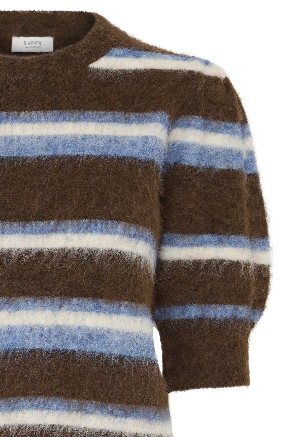BYMILOU SS JUMPER - Jersey de punto - potting soil mel stripe