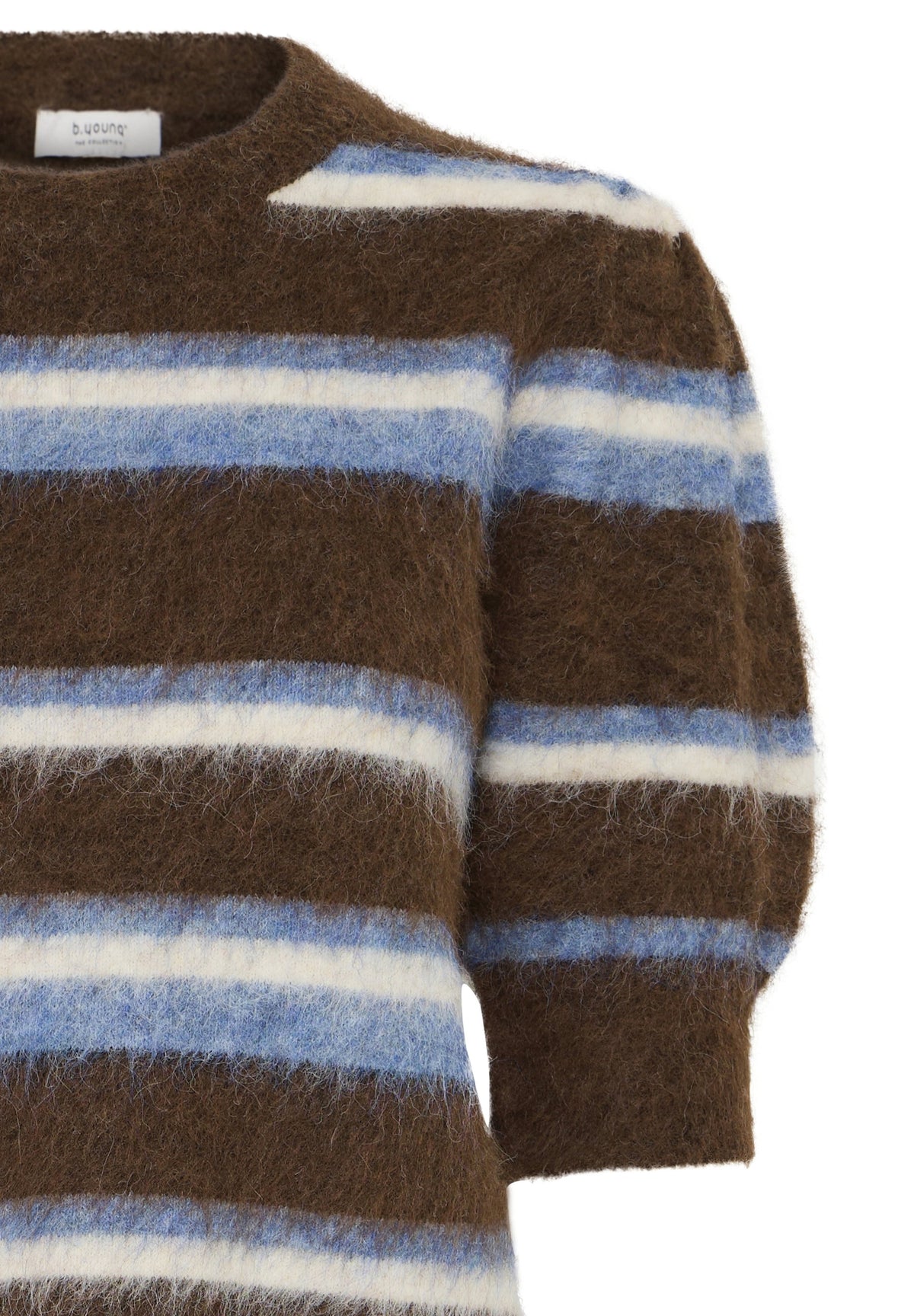 BYMILOU SS JUMPER - Jersey de punto - potting soil mel stripe